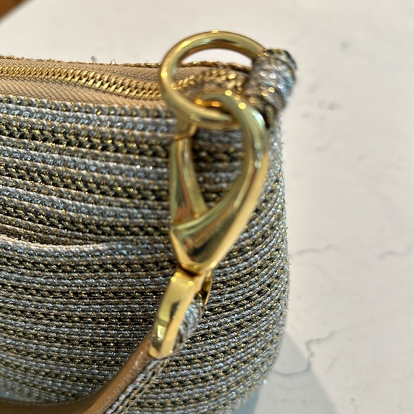 Eric Javits New York Gold/Silver Woven Shoulder/Handbag - Picture 7 of 8